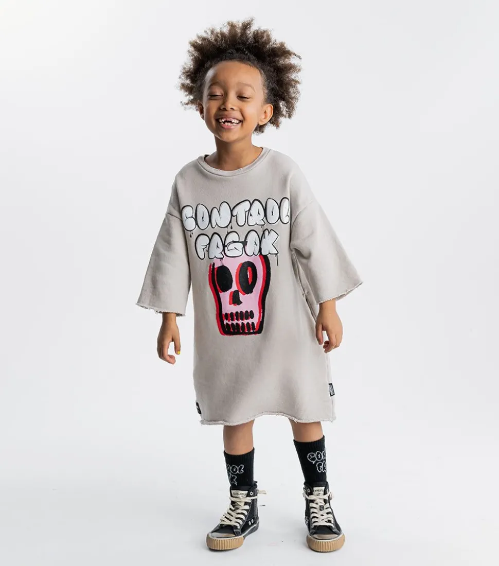 NUNUNU Bubbly Dizzy Skull Sweat Dress New