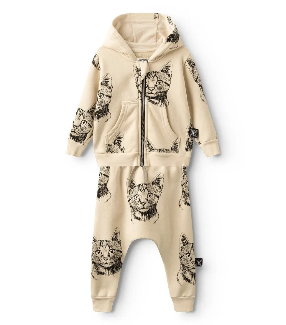 NUNUNU Cool Cat Hoodie Set Sale