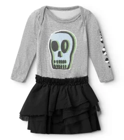 NUNUNU Dizzy Skull Onesie Skirt Best