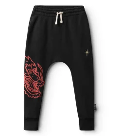 NUNUNU French Terry Dragon Baggy Pants Cheap