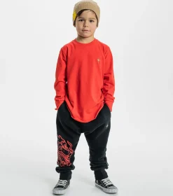 NUNUNU French Terry Dragon Baggy Pants Cheap