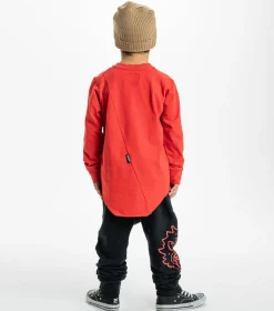 NUNUNU French Terry Dragon Baggy Pants Cheap