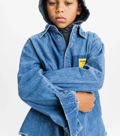 NUNUNU Light Denim Shirt Fashion