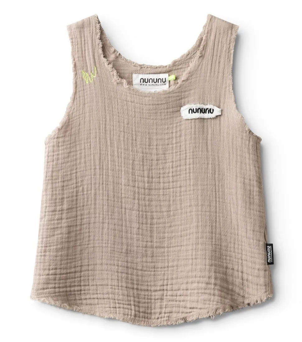 NUNUNU Muslin Tank Top New