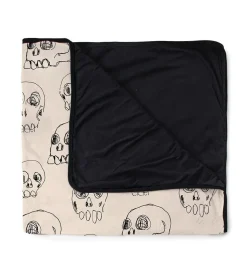 NUNUNU Scribbled Skulls Blanket Flash Sale