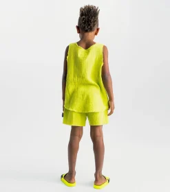 NUNUNU Smirk Muslin Tank Top New