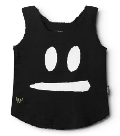 NUNUNU Smirk Muslin Tank Top Fashion