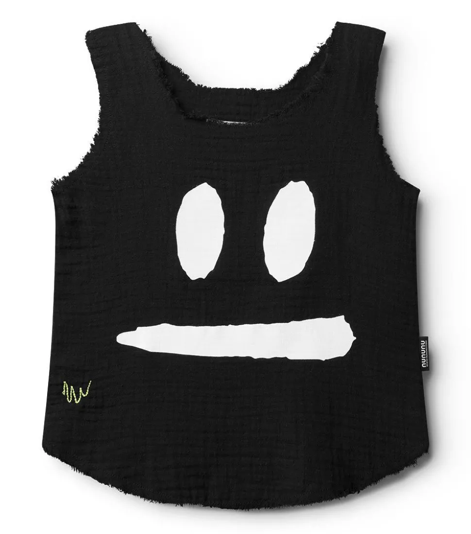 NUNUNU Smirk Muslin Tank Top Fashion