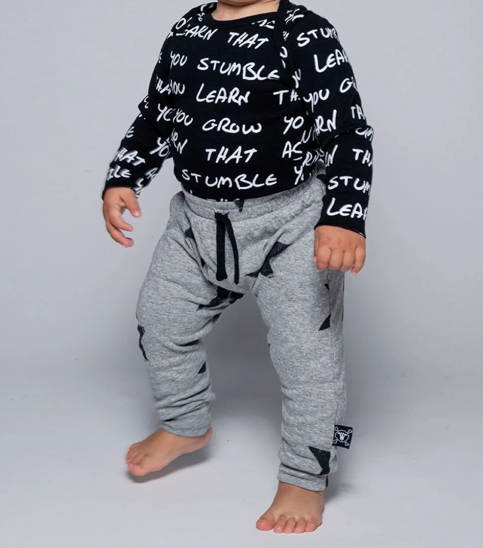 NUNUNU Soft Faded Star Baggy Pants Fashion
