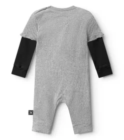 NUNUNU Soft Pixel Skull Overall Fashion