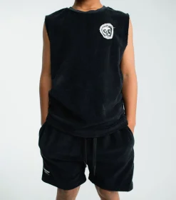 NUNUNU Terry Cloth Sleeveless Shirt Hot